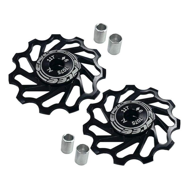 Rodajas Roldanas Tensor Enlee 7075 Rodamiento Sellado 11 T Negro