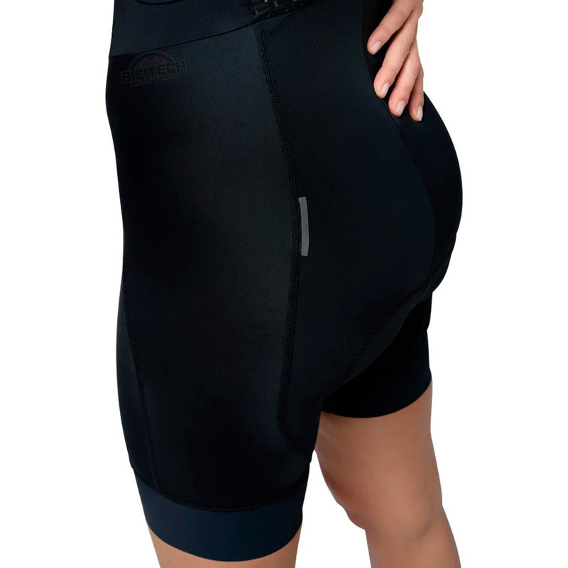Licra Pantaloneta Ciclismo Givelo Mujer Con Cargaderas Negro Lisa S