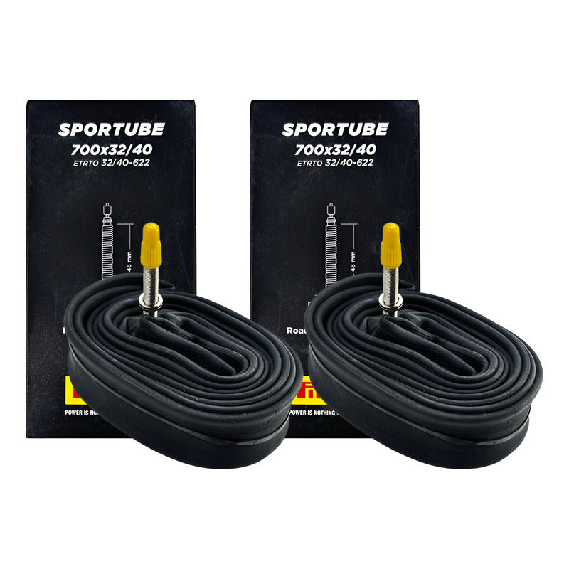 2 Neumáticos Ruta Pirelli Sportube Gravel 700x32/40c Fv 48mm Presta