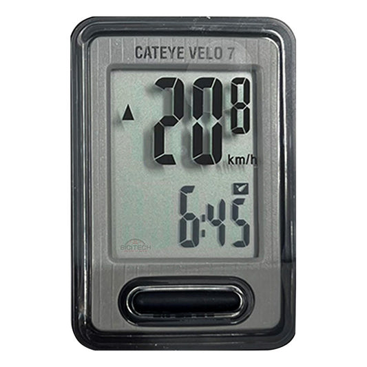 Velocimetro Bicicleta Cateye Velo 7 Vl520 Con Cable Ruta Mtb Gris