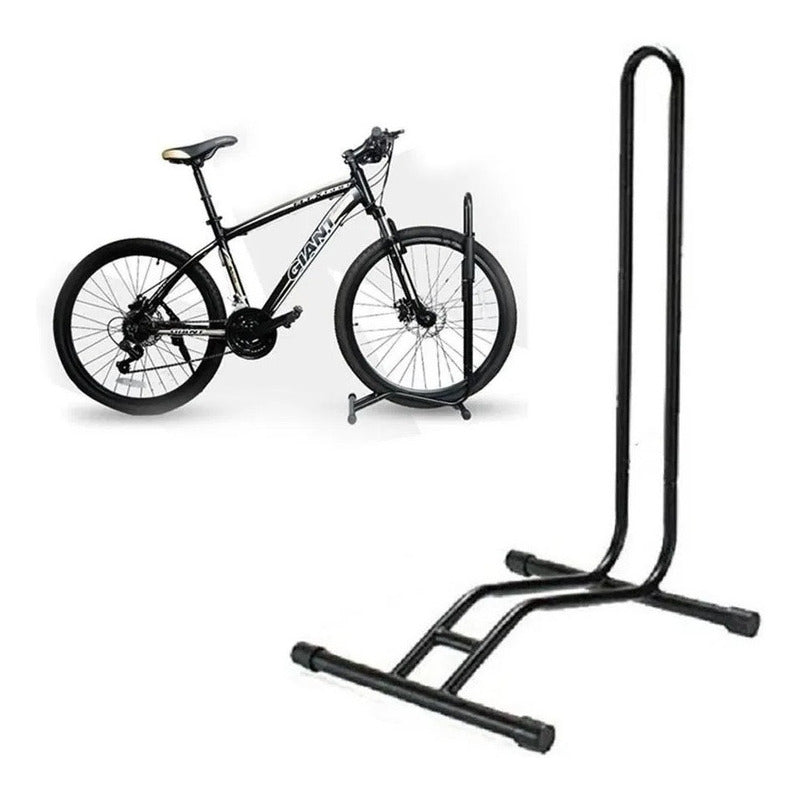 2 Soportes De Piso Para Cualquier Bicicleta En Acero Negro