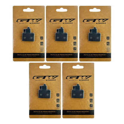 5 Pastillas Gw Para Freno Disco Shimano Mt200 Y Logan