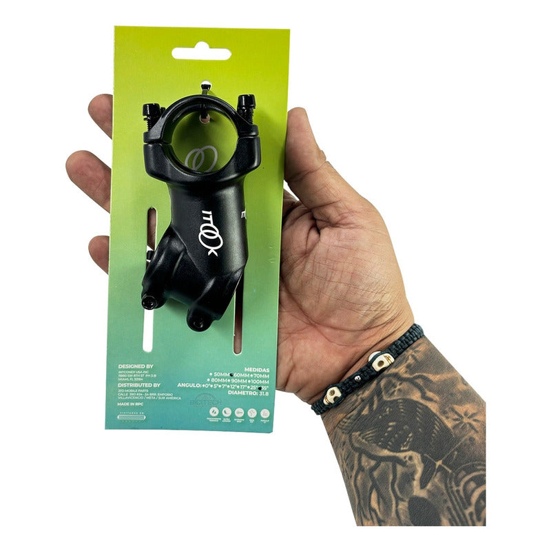 Potencia Bicicleta Mtb Itook Inclinación 35° Espiga 31.8x 60 Negro 6 Cm