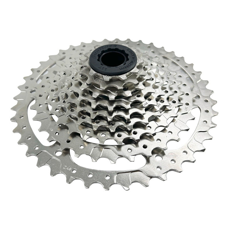 Pacha Cassette Sunrace 11-42 9v Silver M980 Bicicleta De Mtb - Plateado - 11 - 42