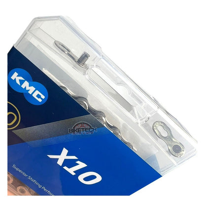 Cadena Kmc De 10v X10 Silver 116 Eslabones