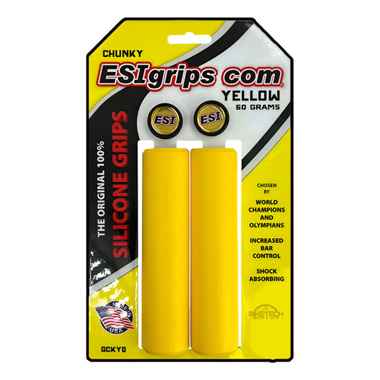 Mangos De Bicicleta Esi Grips Chunky Amarillo Puños Mtb