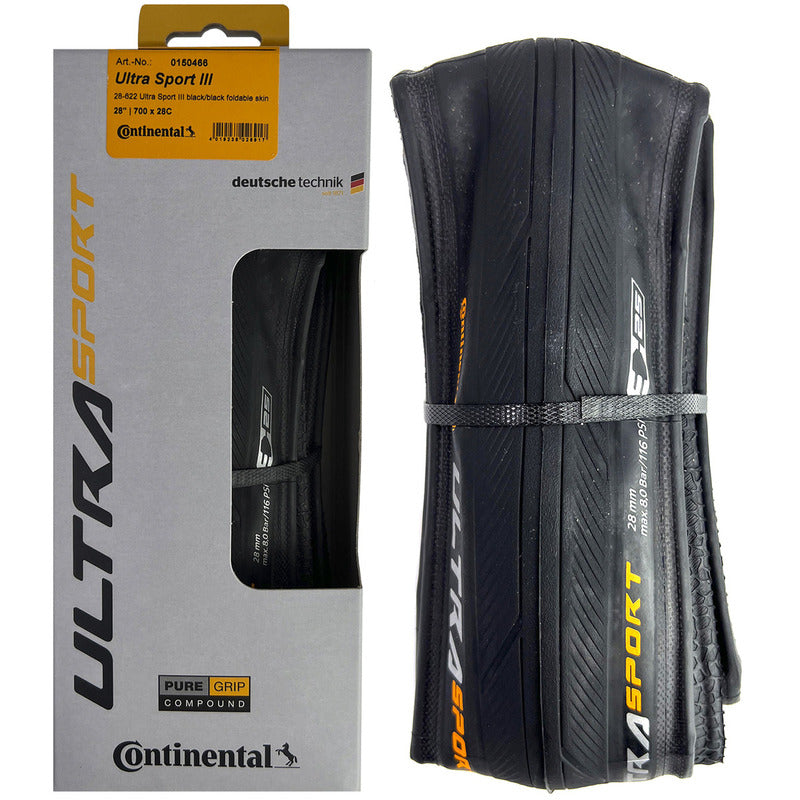 Llantas 700x28 Continental Ultra Sport 3 Plegable Color Negro