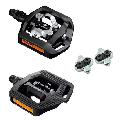 Pedales Doble Propósito Shimano T421 Clickr Con Calas Mtb Color Negro Nocturno