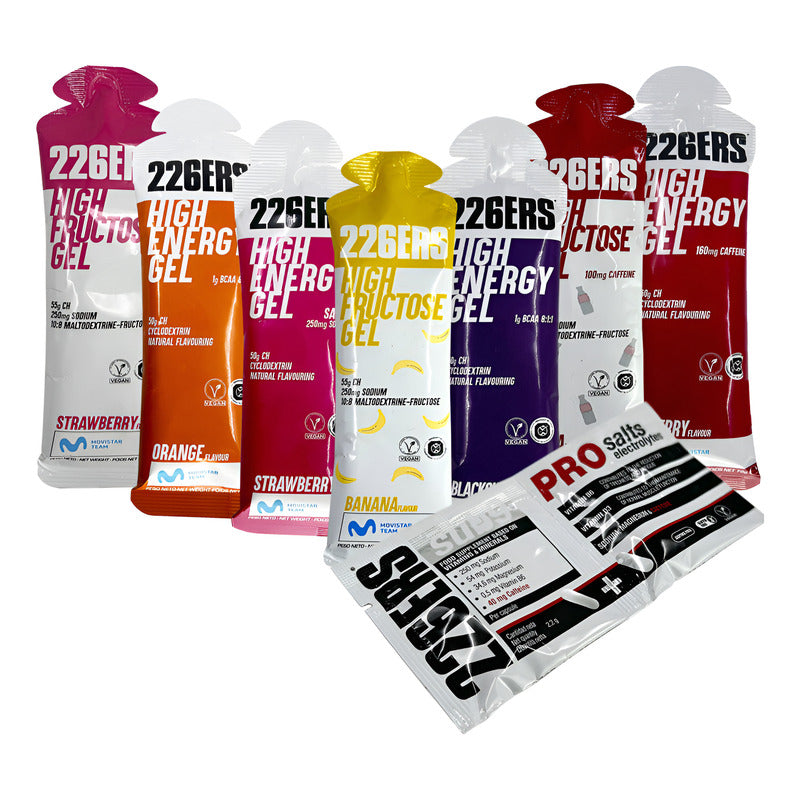 Combo Hidratación 226 Ers Duplo De Sales Electrolitos + Geles Energéticos X 3 Unid