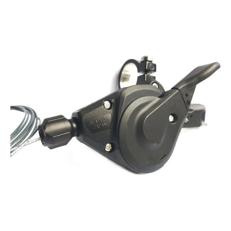 Palanca De Cambios Derecha Shimano Deore Sl-m4100 De 10 Velocidades, Color Negro