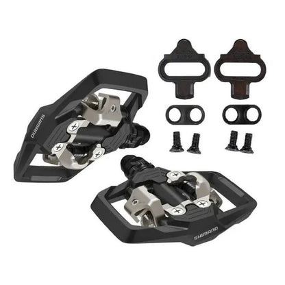 Pedales Bicicleta Mtb Shimano Me 700 Doble Cara Incluyen Calas Sm Sh51 Negro Nocturno