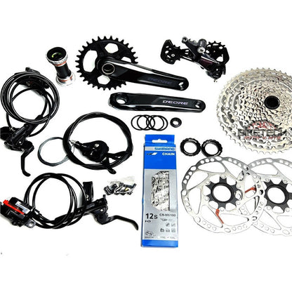 Grupo Shimano Deore M6100 Monoplato Hidráulico 12 Velocidade