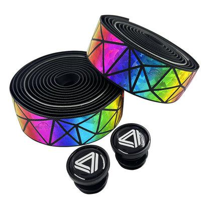 Cinta Manubrio Bicicleta Ruta Gw Dazzling Triangle Tornasol Negro Tornasol Triángulos