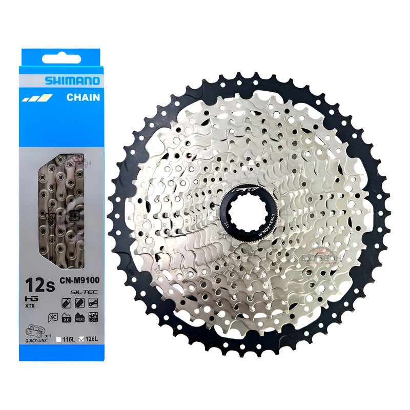 Pacha 12 Velocidades Gw 11-50 Mtb + Cadena Shimano Xtr 11 50 Gris