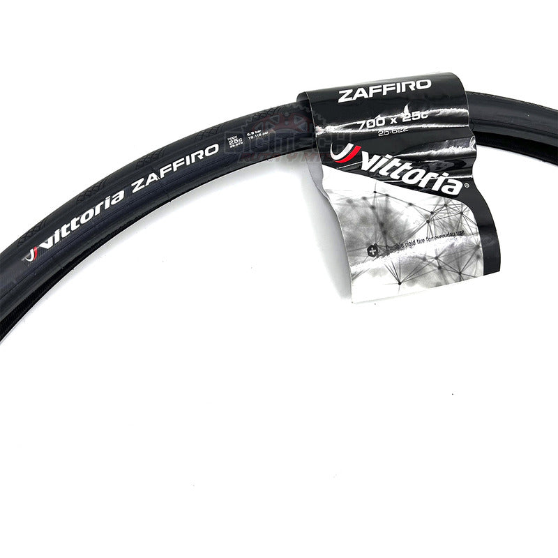 Llanta Bicicleta Ruta Vittoria Zaffiro 700x25 Rigida Negro