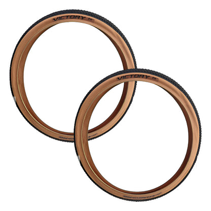 2 Llantas Bicicleta Mtb Chaoyang Victory 29x2.2 Marrón 30psi Negro/marrón