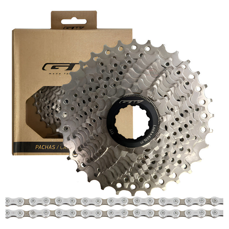 Pacha Gw 10v Bicicleta Ruta 11-32 Cadenilla Shimano 10v Hg54 Negro 11 32