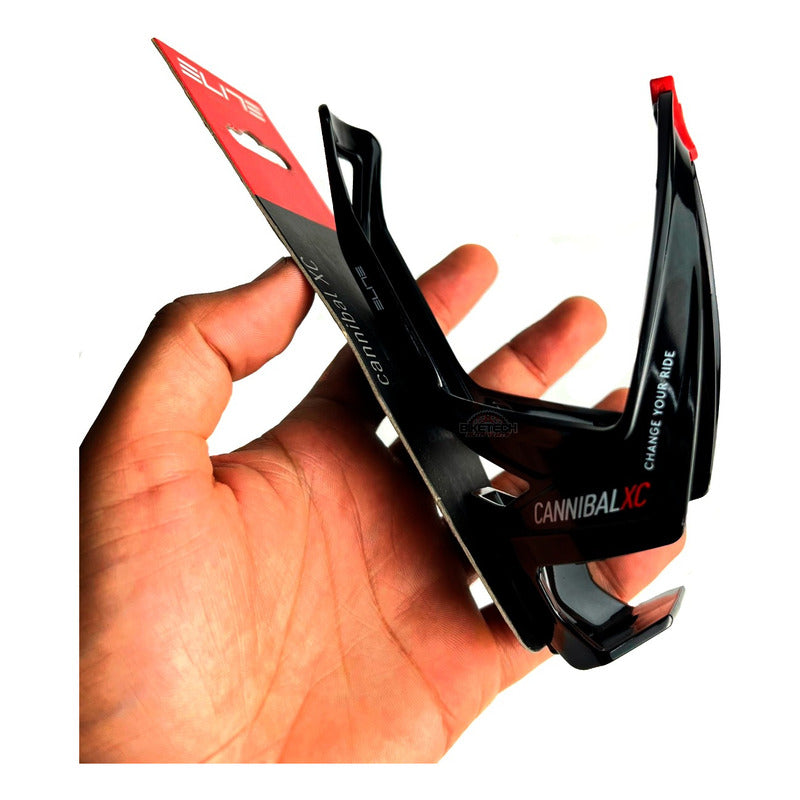 Porta Caramañola Elite Cannibal Xc Negro/ Rojo Ciclismo