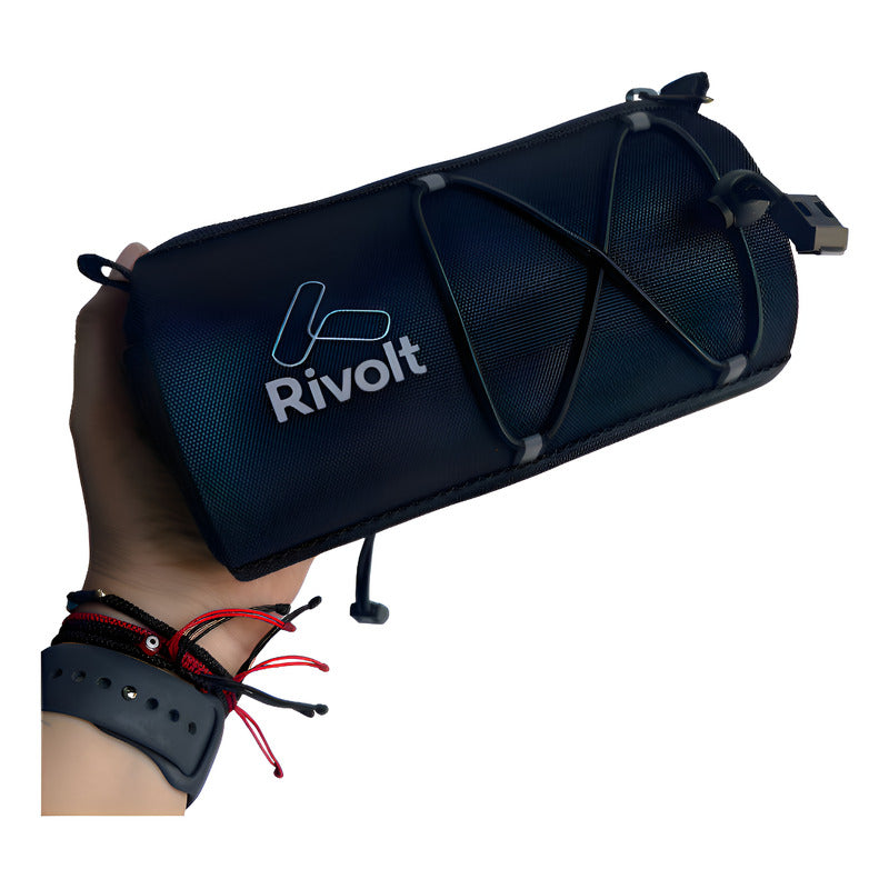 Bolso Alforja Delantero Manubrio Ruta Mtb Negro Tipo Barril Negro