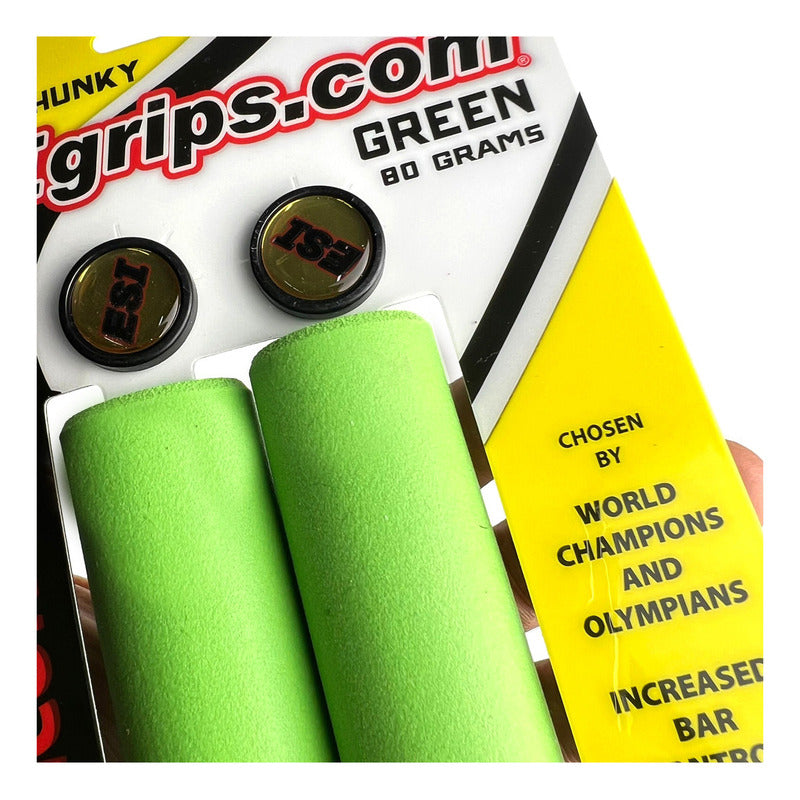 Mangos De Bicicleta Esi Grips Extra Chunky Verde Mtb