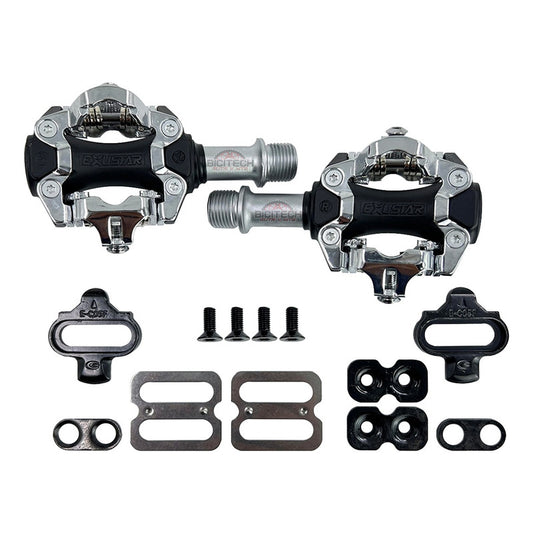 Pedales Mtb Exustar Pm-213 Aluminio Plateado