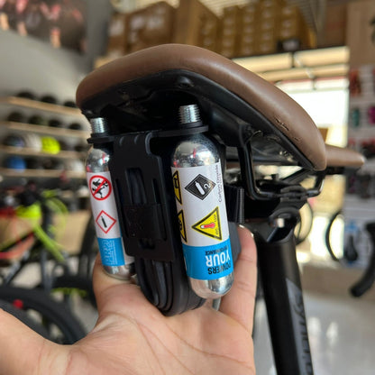 Montura De Sillín Para Inflador Co2 Pipetas Y Neumático Negro