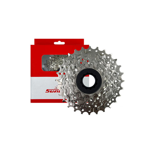 Cassette Ruta 9 Velocidades Sunrace M96 11-28 Dientes Acero Plateado