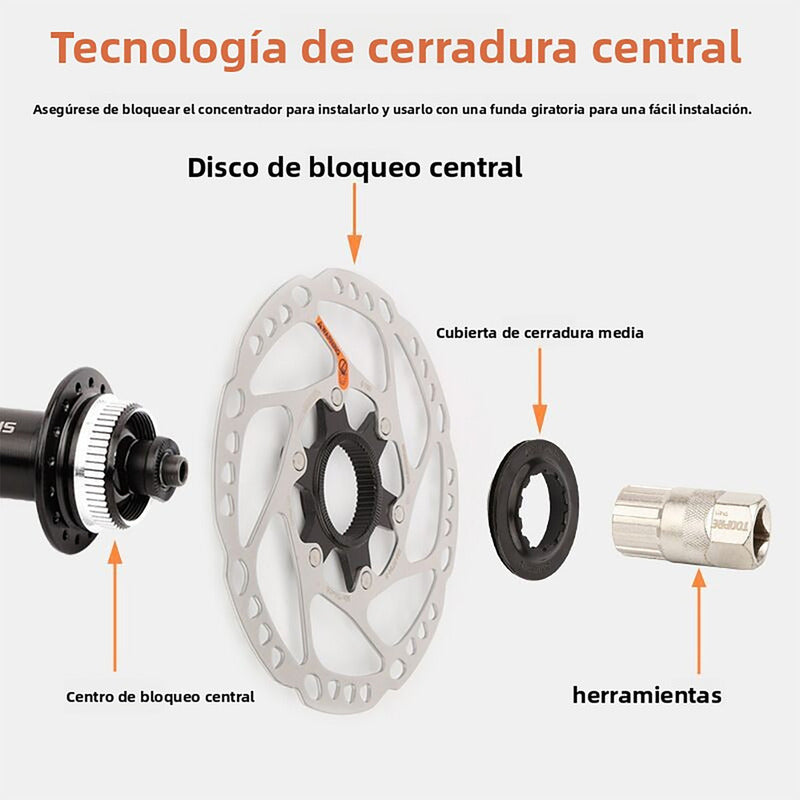 Disco Rotor De Freno Shimano Rt10 180mm Center Lock Color Plateado Plata