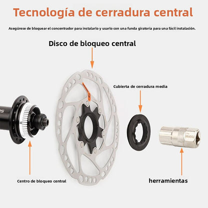 Disco Rotor De Freno Shimano Rt10 180mm Center Lock Color Plateado Plata