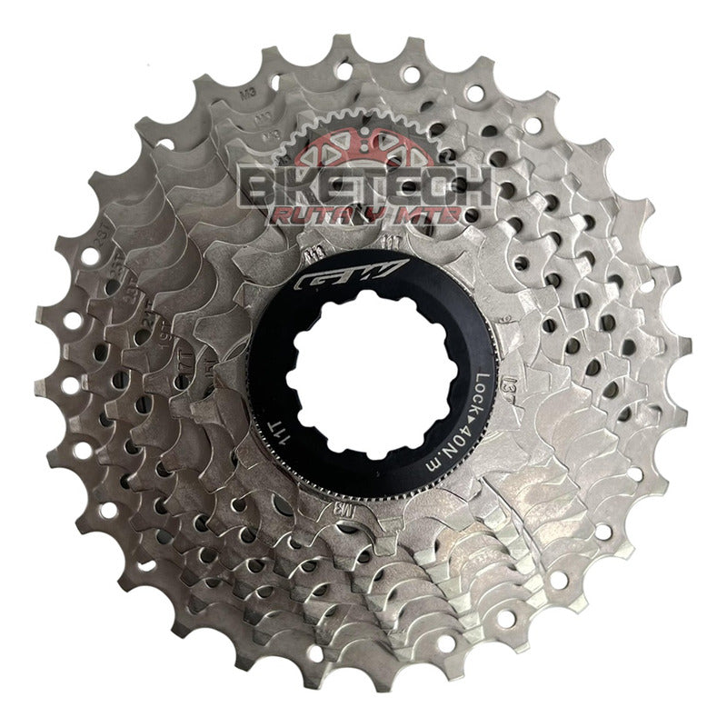 Pacha 9 Velocidades Gw 11-28 Ruta + Cadena Kmc X9 Gris