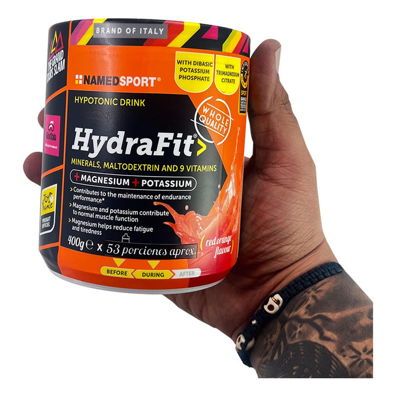 Hidratante En Polvo Named Sport Hydrafit 400g + Bidón