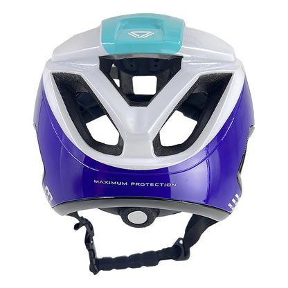 Casco Bicicleta Gw E3 Blanco Morado-verde Enduro Mtb