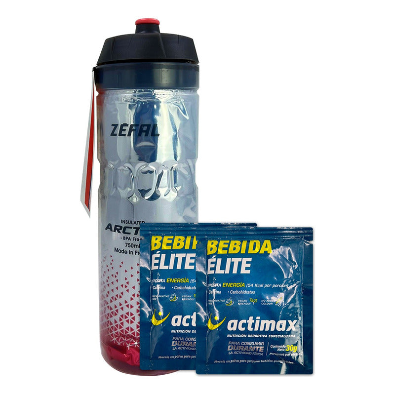 Caramañola Zefal Termica 750ml + 2 Bebidas Elite Hidratantes