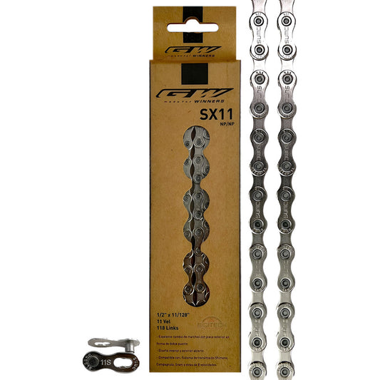Cadenilla Gw 11v Para Bicicleta De Mtb Ruta Cadena Gw Sx11 Plateado