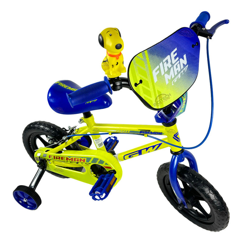 Bicicleta Bmx Niño Niña Rin 12 Gw Fireman Ruedas Auxiliares