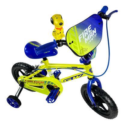 Bicicleta Bmx Niño Niña Rin 12 Gw Fireman Ruedas Auxiliares