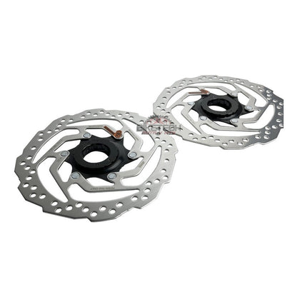 Par Discos Rotor Shimano Sm-rt10 160mm Center Lock Bici Mtb Gris Oscuro