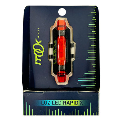 Luz Trasera Recargable Bicicleta Stop Itook Rapidx 15 Lms Rojo