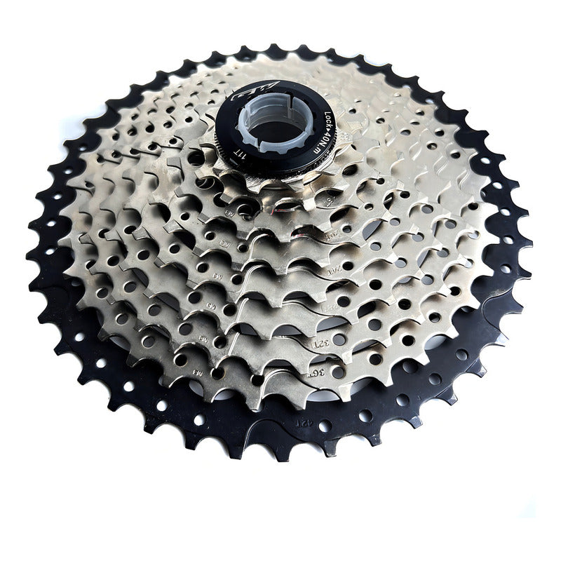 Pacha Piñonera Gw Hr9 11/42 9v 11-42 Dientes Cromado Acero Inoxidable Compatible Shimano