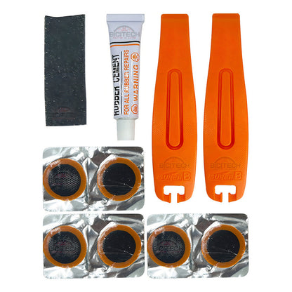 Kit Parche Bicicleta + Palanca Super B Con Pegamento 9pzs