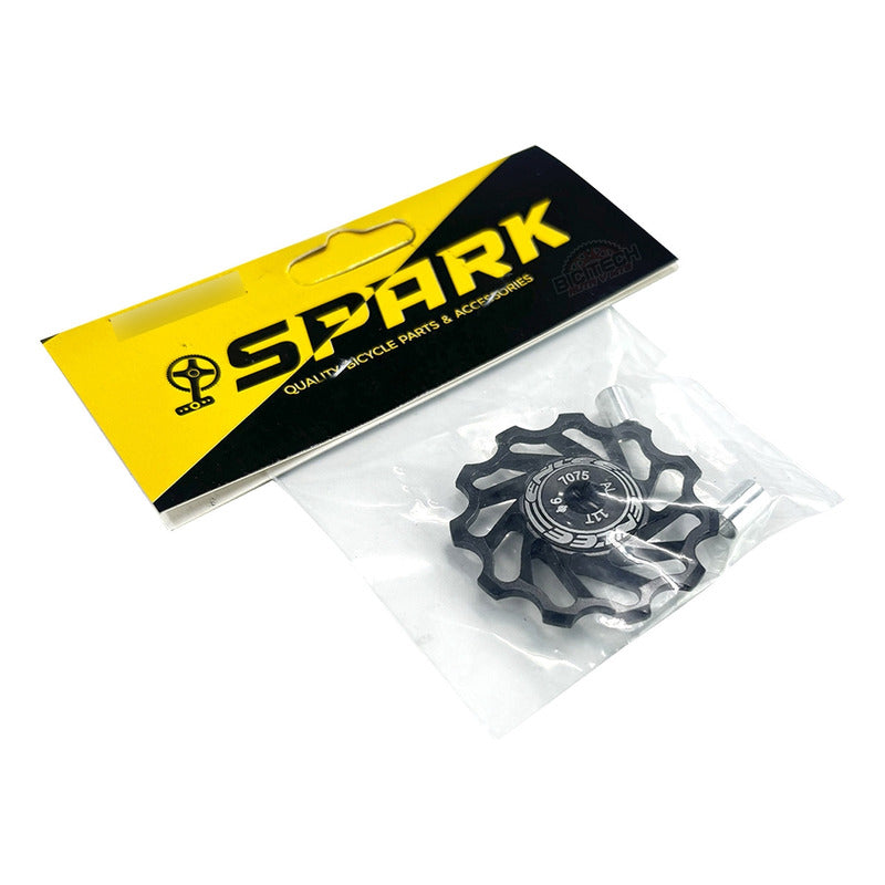 Rodajas Roldanas Tensor Enlee 7075 Rodamiento Sellado 11 T Negro