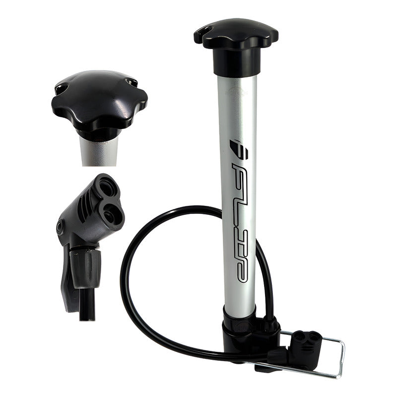 Bomba Inflador Aire Gw Moto Y Bicicleta 120 Psi Ruta Y Mtb Plateado