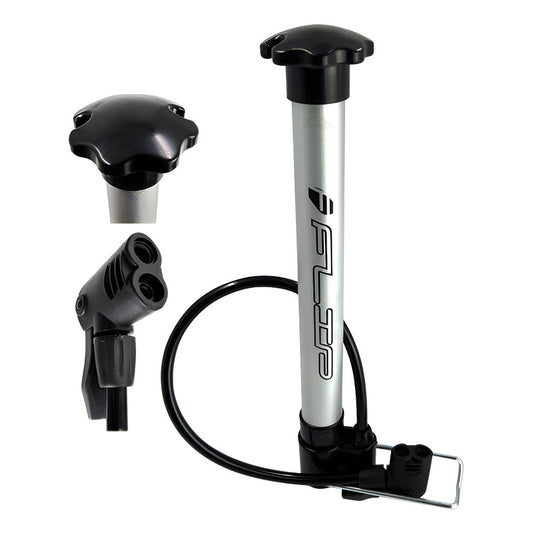 Bomba Inflador Aire Gw Moto Y Bicicleta 120 Psi Ruta Y Mtb Plateado