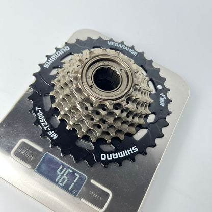 Pacha 7 Velocidades Shimano Tz500 Mega Range De Rosca Mtb Negro 14 34