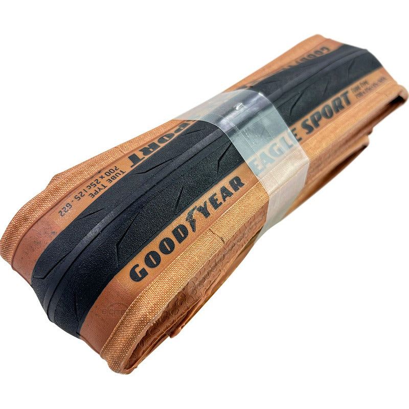 Llanta Plegable Cara Café Ruta Good Year Eagle Sport 700x25 Marrón