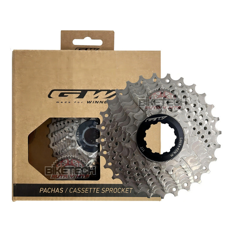 Pacha 9v Ruta Gw 11-28 Compatible Shimano Y Sram Liviana Cantidad Máxima De Dientes 28 Cantidad Mínima De Dientes 11 Color Gris