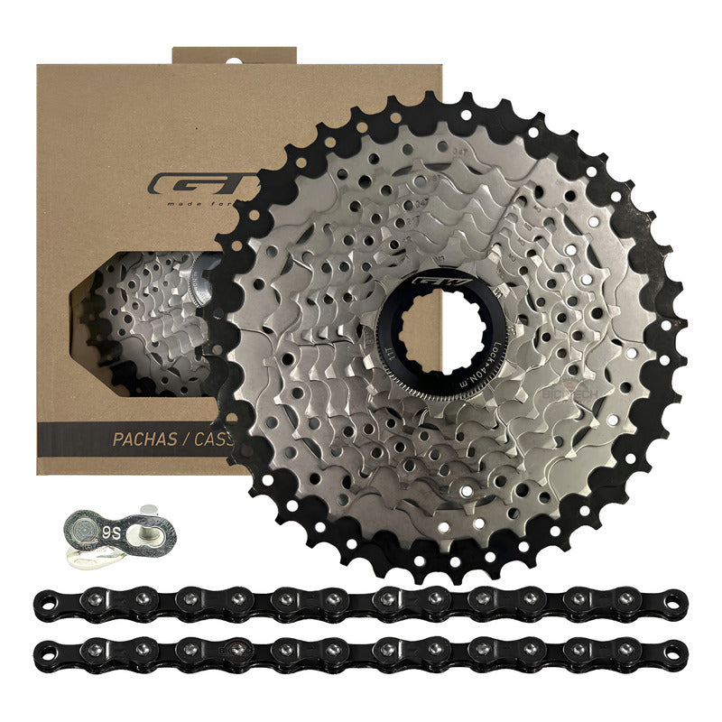 Pacha Gw 9v Cassette + Cadenilla 9v Bicicleta Mtb