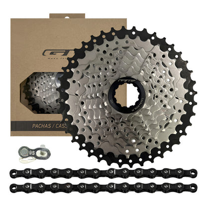 Pacha Gw 9v Cassette + Cadenilla 9v Bicicleta Mtb