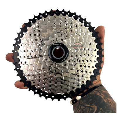 Pacha Cassette Gw 10 Velocidad 11-46 Compatible Con Shimano Cantidad Máxima De Dientes 46 Cantidad Mínima De Dientes 11 Color Cromado/ Negro