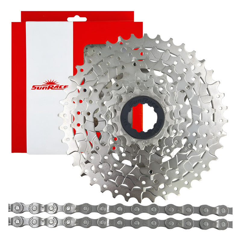 Pacha Cassette 8v Sunrace M68 11-40 + Cadena Sunrace M84 - Plateado - 11 - 40